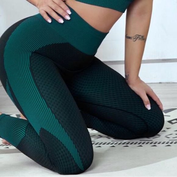 Color Block High Waist Sports Leggings - Picture 4 of 16